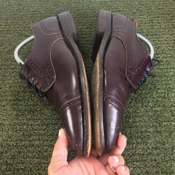 Allen Edmonds Sanford Mens Burgandy Leather Dress Shoes  US 8.5